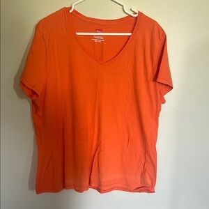 Hanes Orange Relaxed Short Sleeve T-Shirt